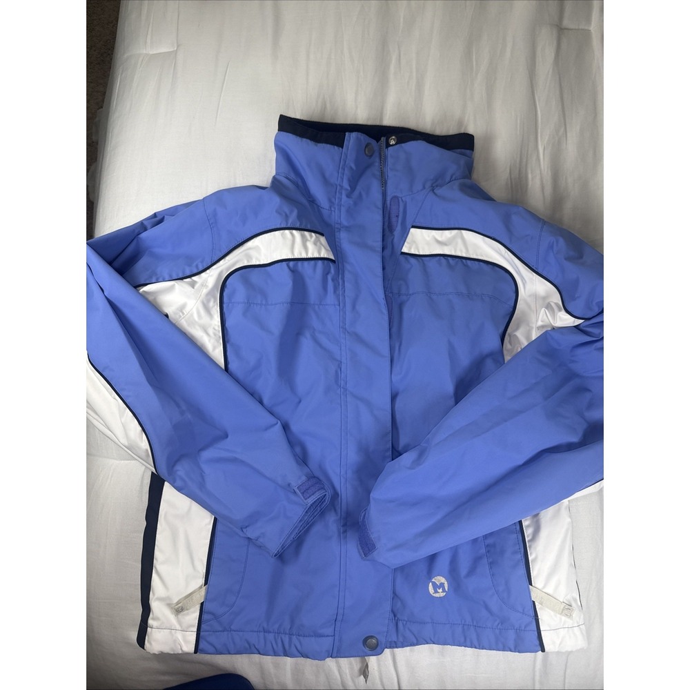 Marker Women Ski Jacket Snow Coat 8‎ Sky Blue Vtg Snowboard Insulated Shell